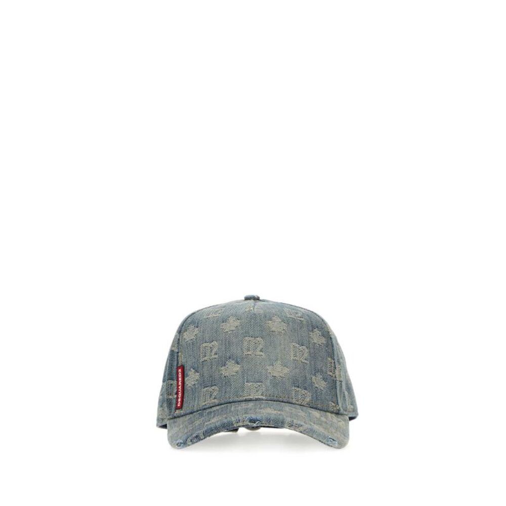Dsquared Men Embroidered Denim Baseball Cap
